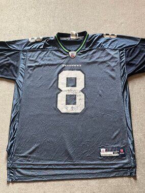 Seattle Seahawks Matt Hasselbeck Reebok Jersey Adult XL Blue NFL Authentic #8